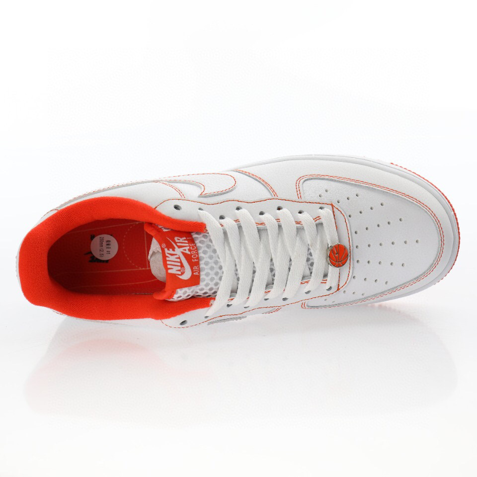 nike air force 1 - Blanco Naranjo