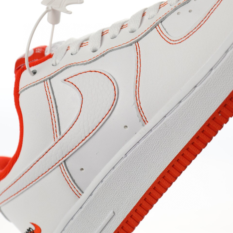 nike air force 1 - Blanco Naranjo