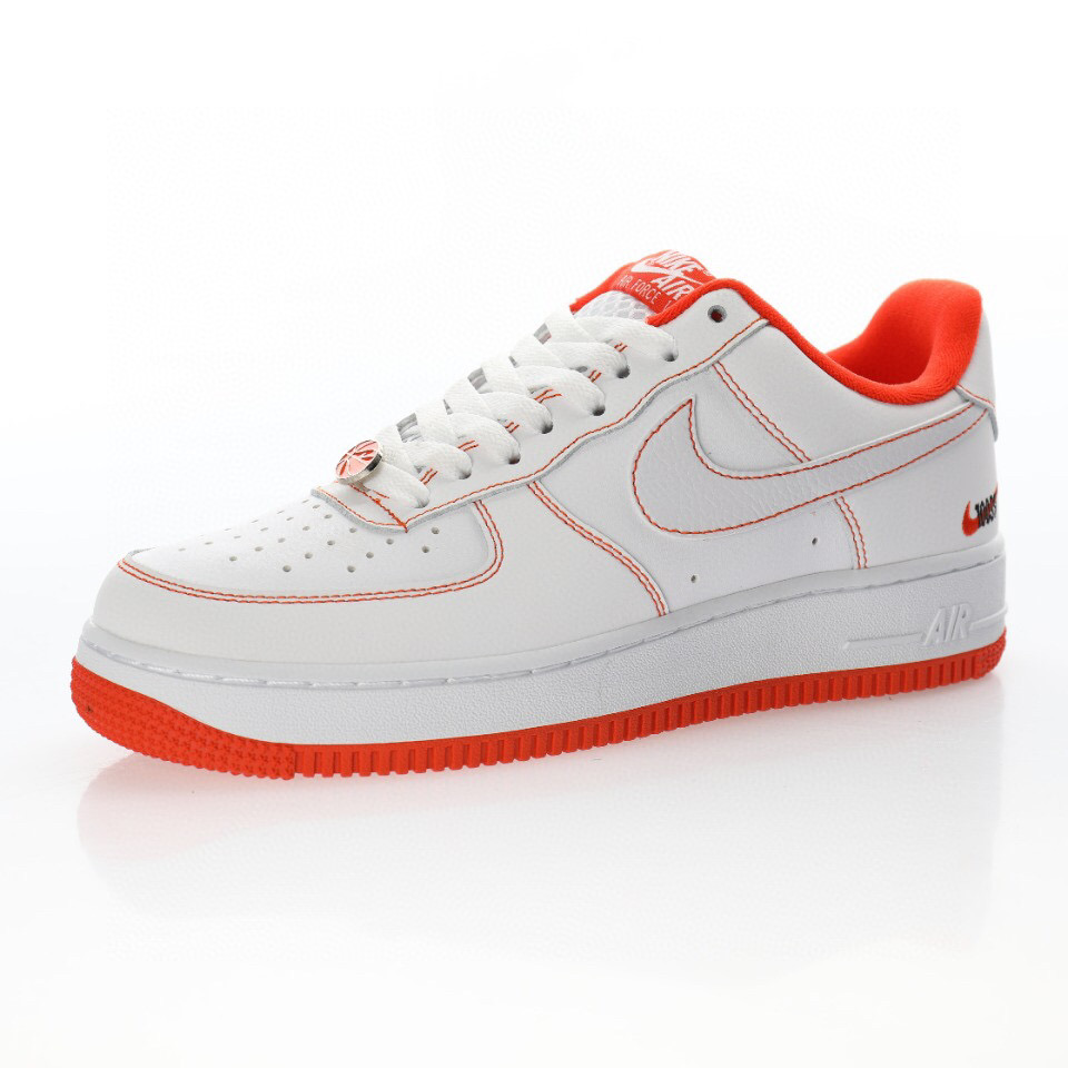nike air force 1 - Blanco Naranjo
