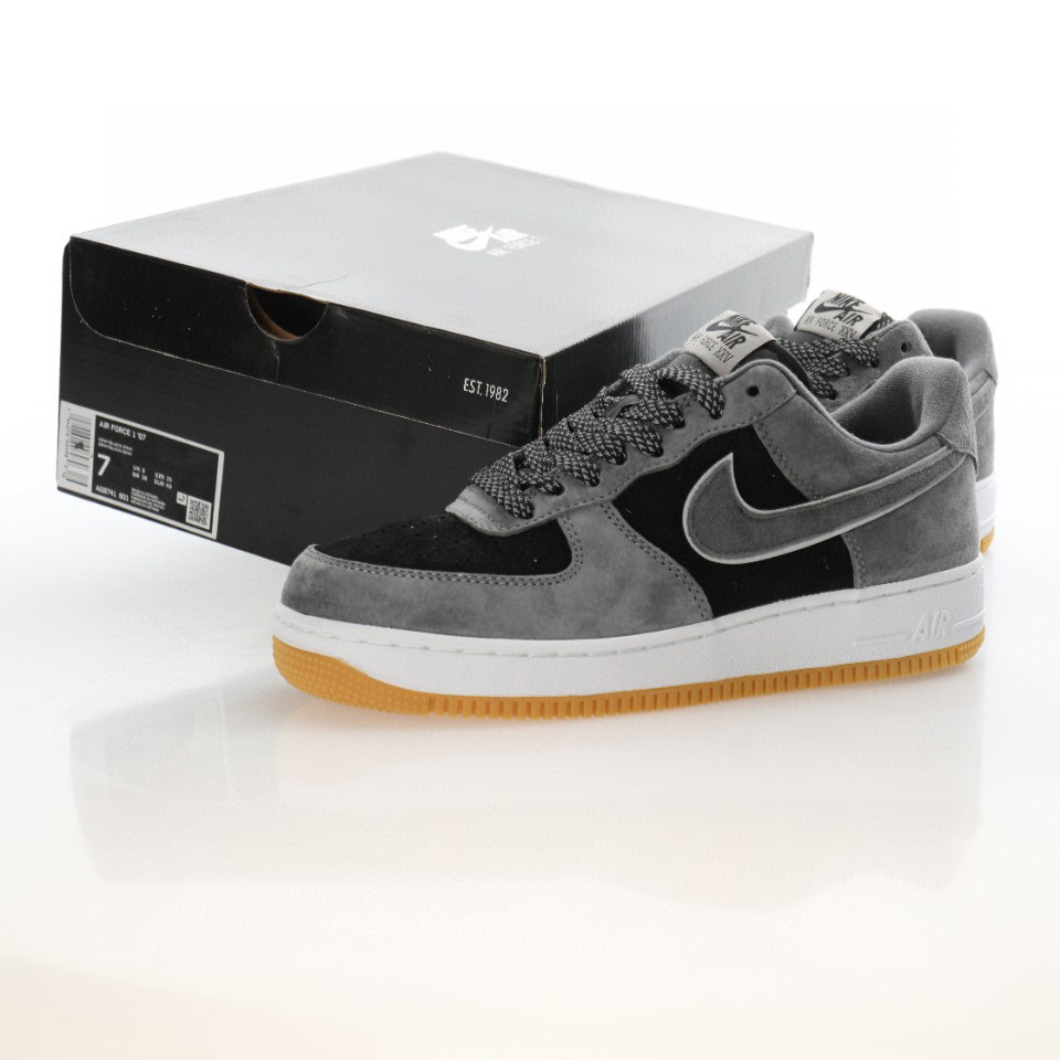 nike air force 1 - Gris Negro Blanco