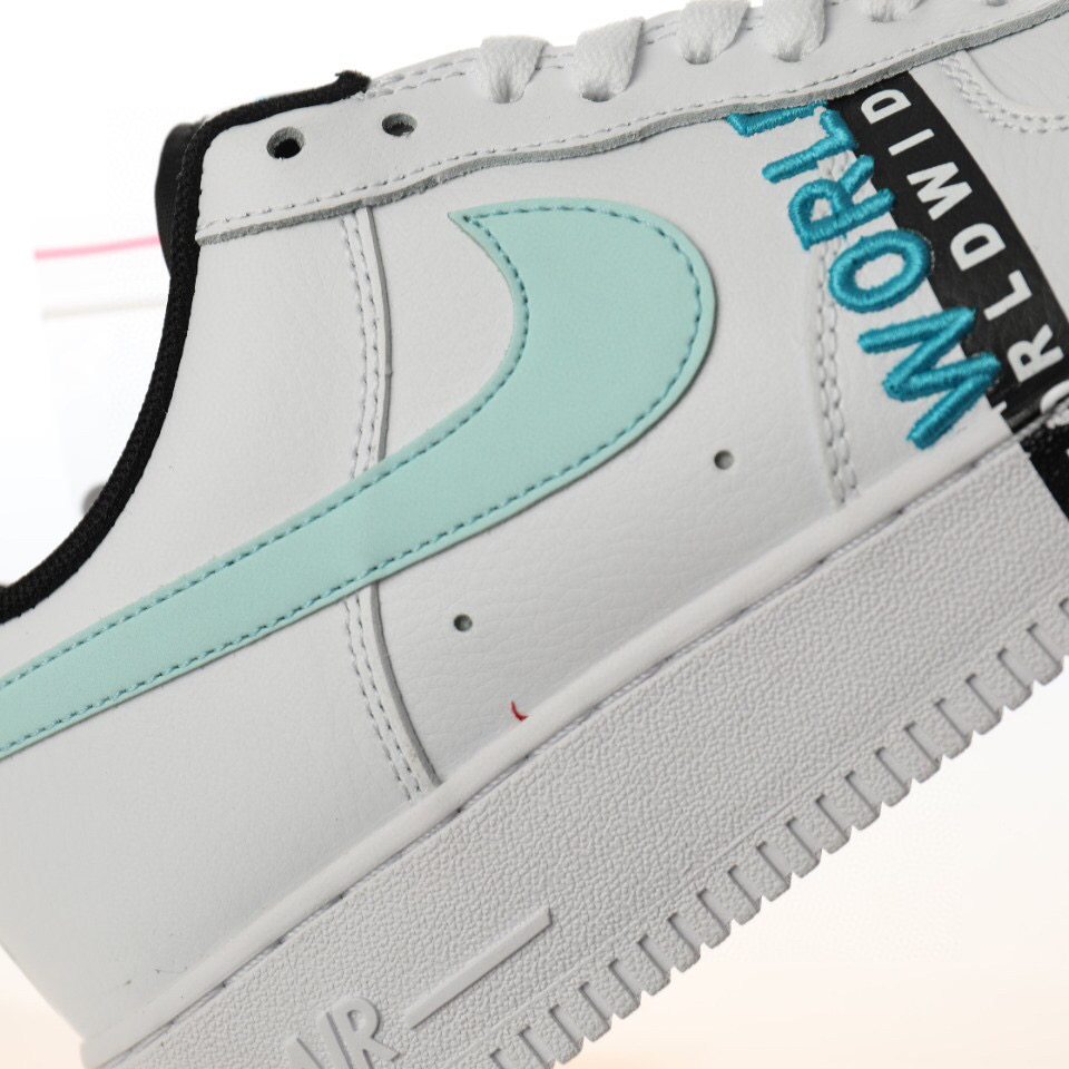 nike air force 1 - Blanco Negro Celeste