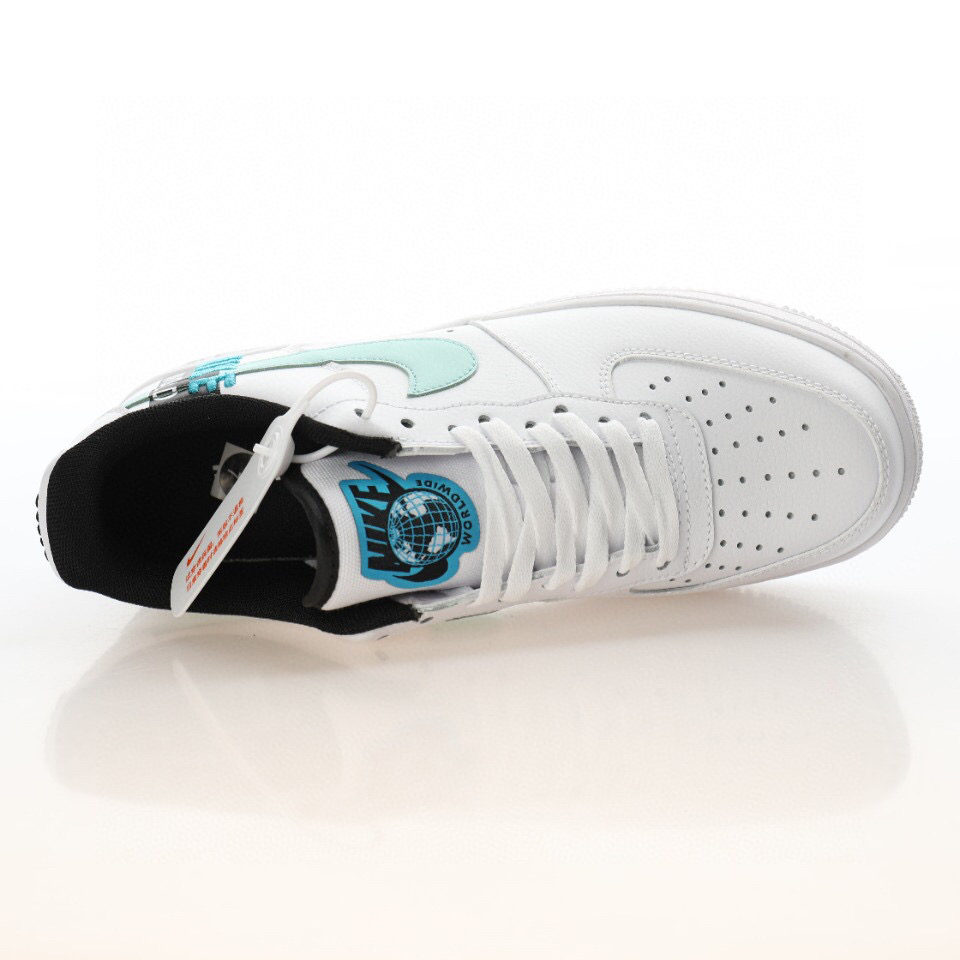 nike air force 1 - Blanco Negro Celeste