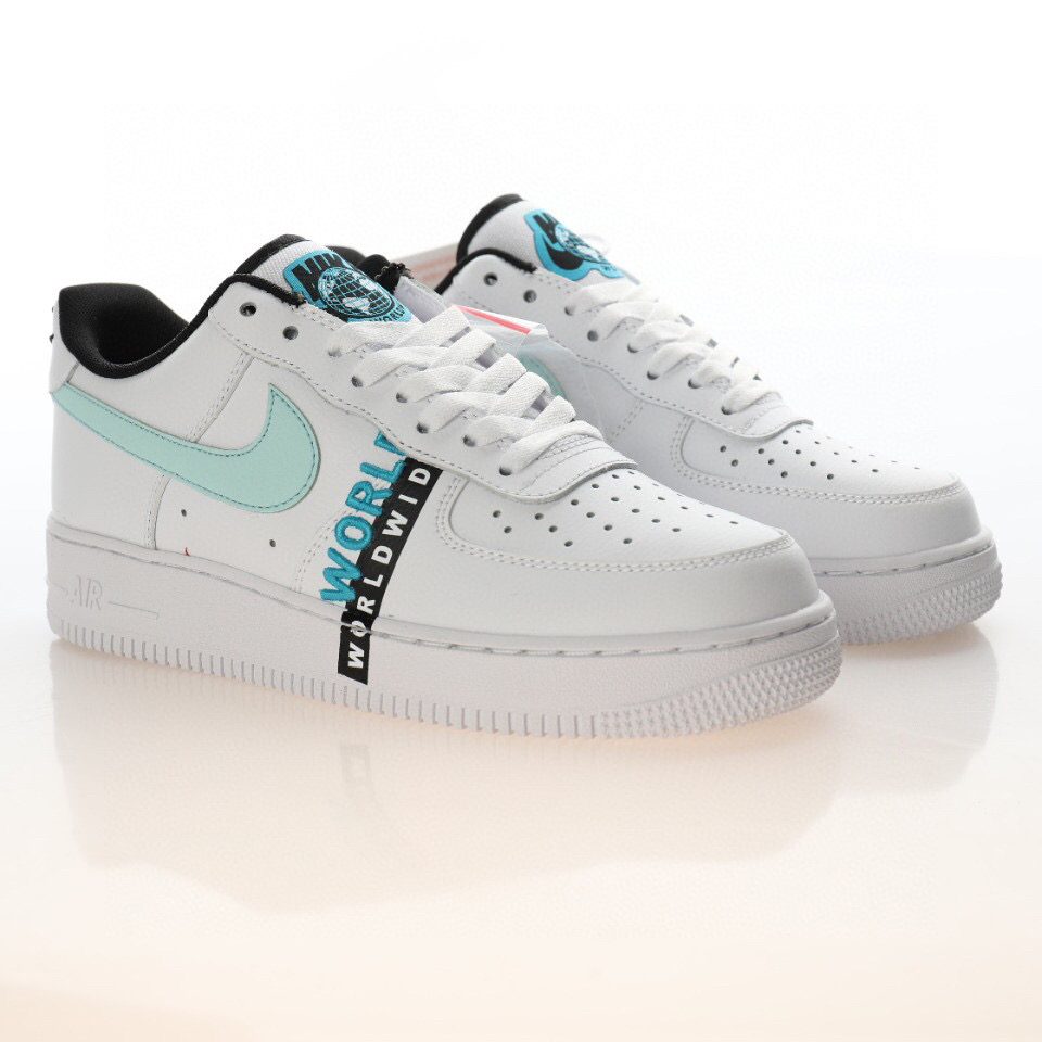nike air force 1 - Blanco Negro Celeste