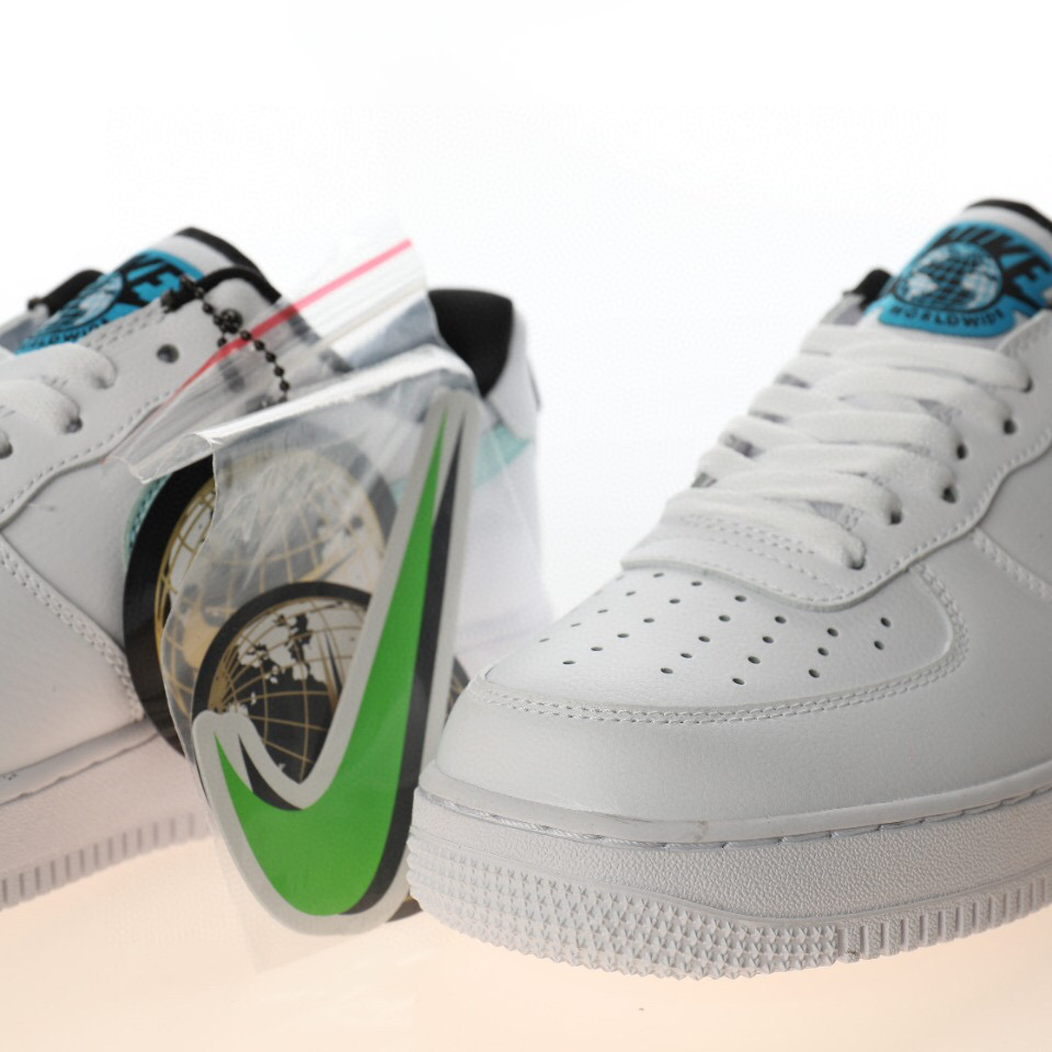 nike air force 1 - Blanco Negro Celeste