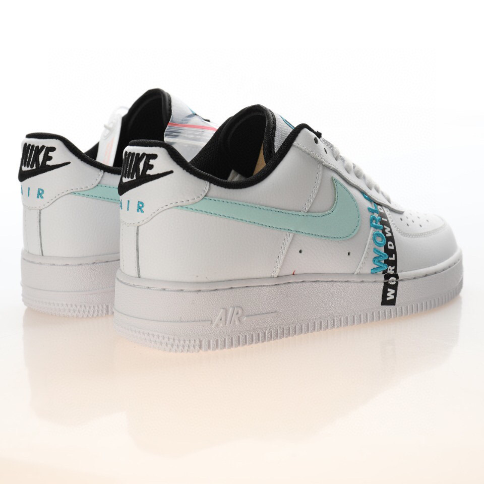 nike air force 1 - Blanco Negro Celeste