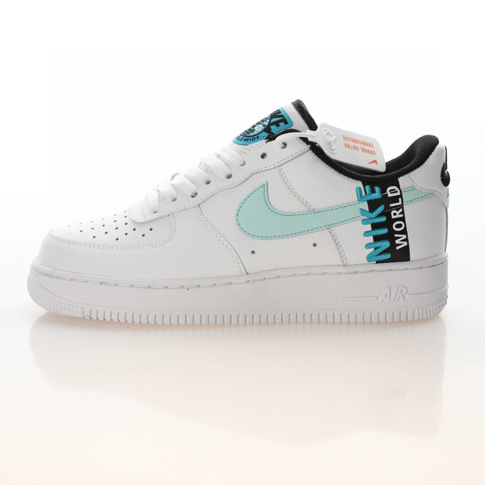 nike air force 1 - Blanco Negro Celeste