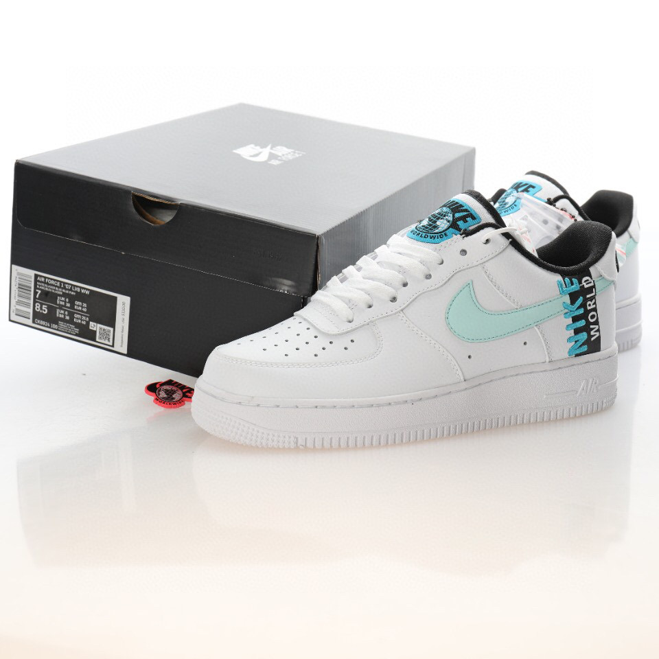nike air force 1 - Blanco Negro Celeste