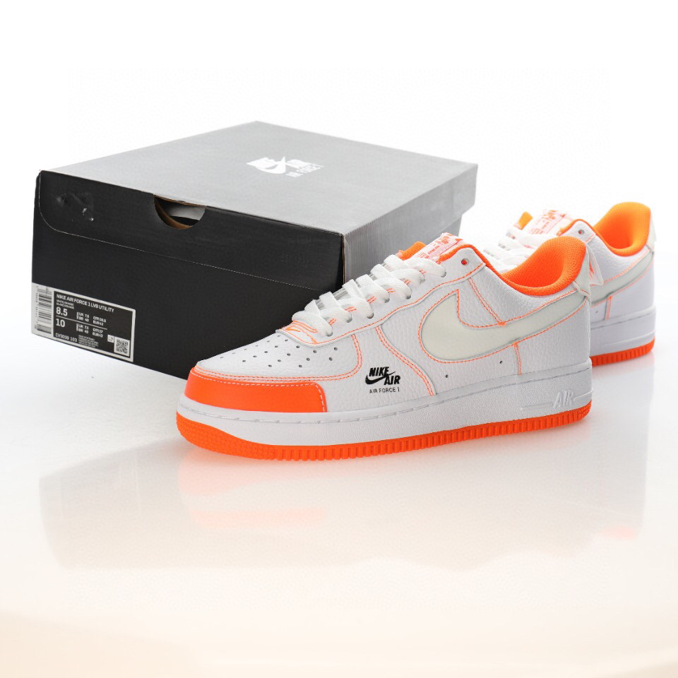 nike air force 1 - Naranjo Blanco Negro