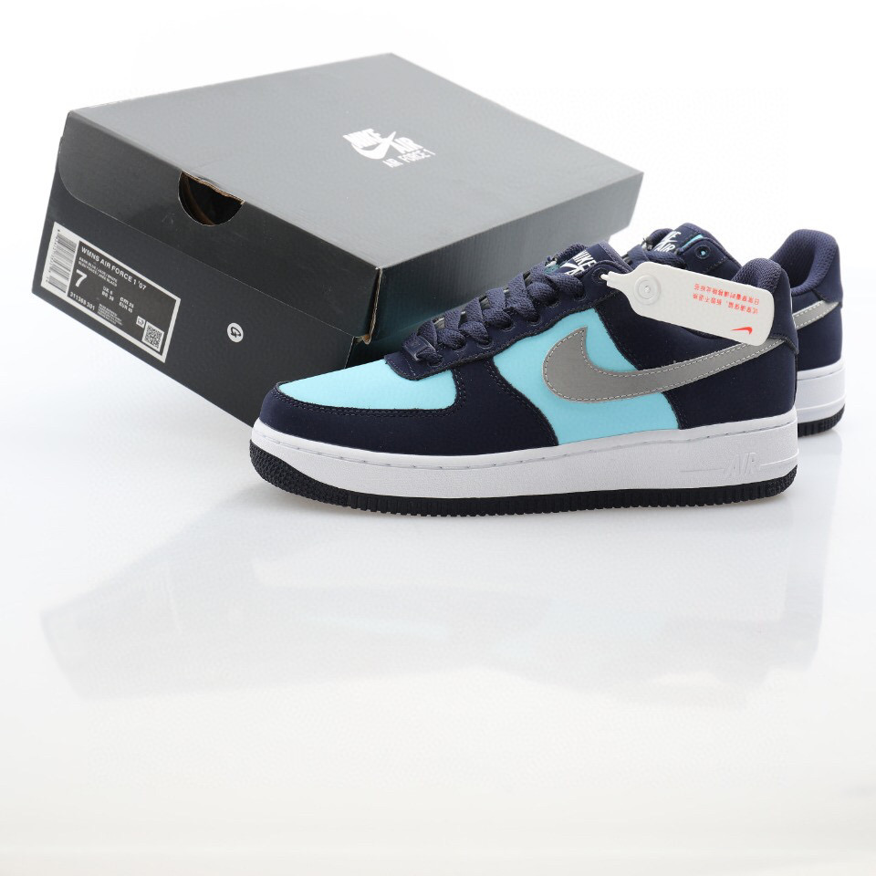 nike air force 1 - Negro Celeste Gris Blanco