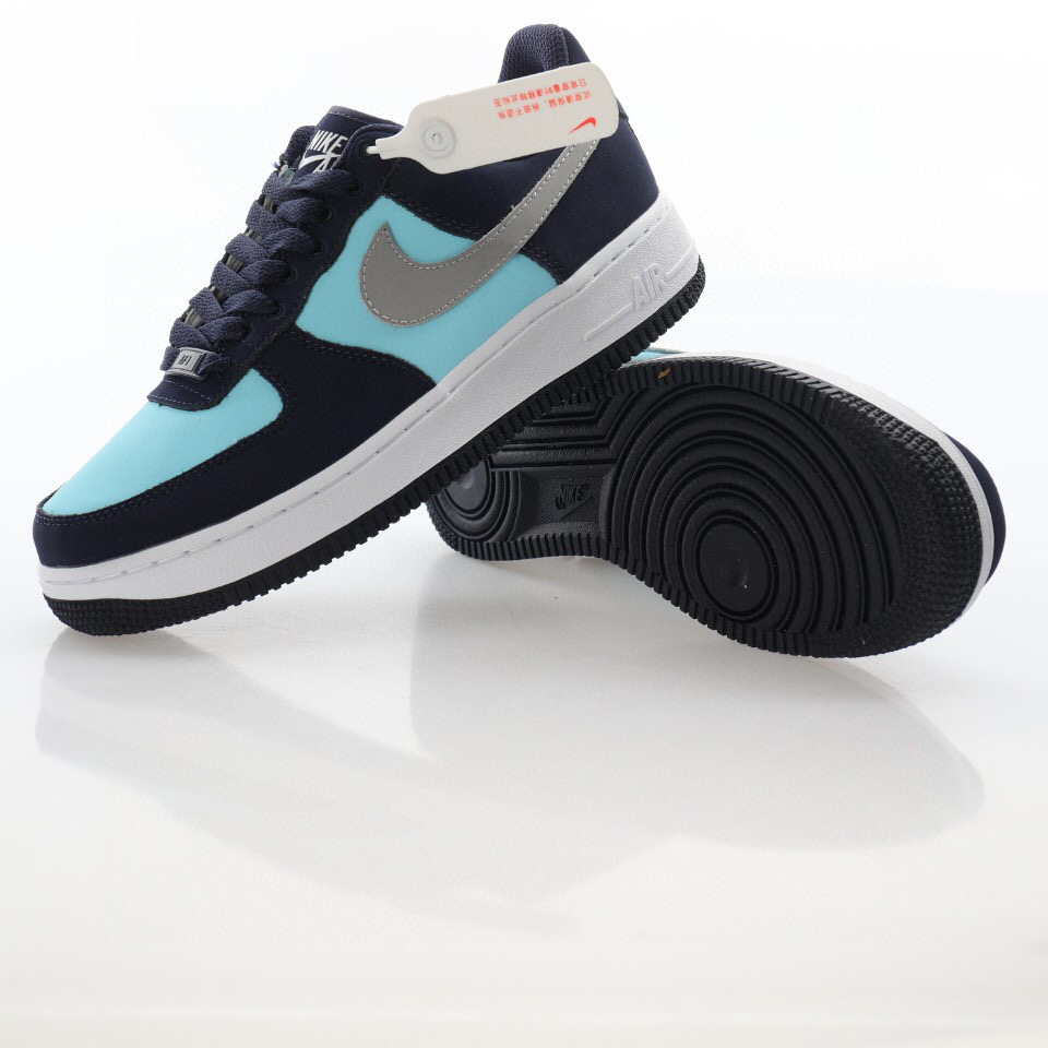 nike air force 1 - Negro Celeste Gris Blanco