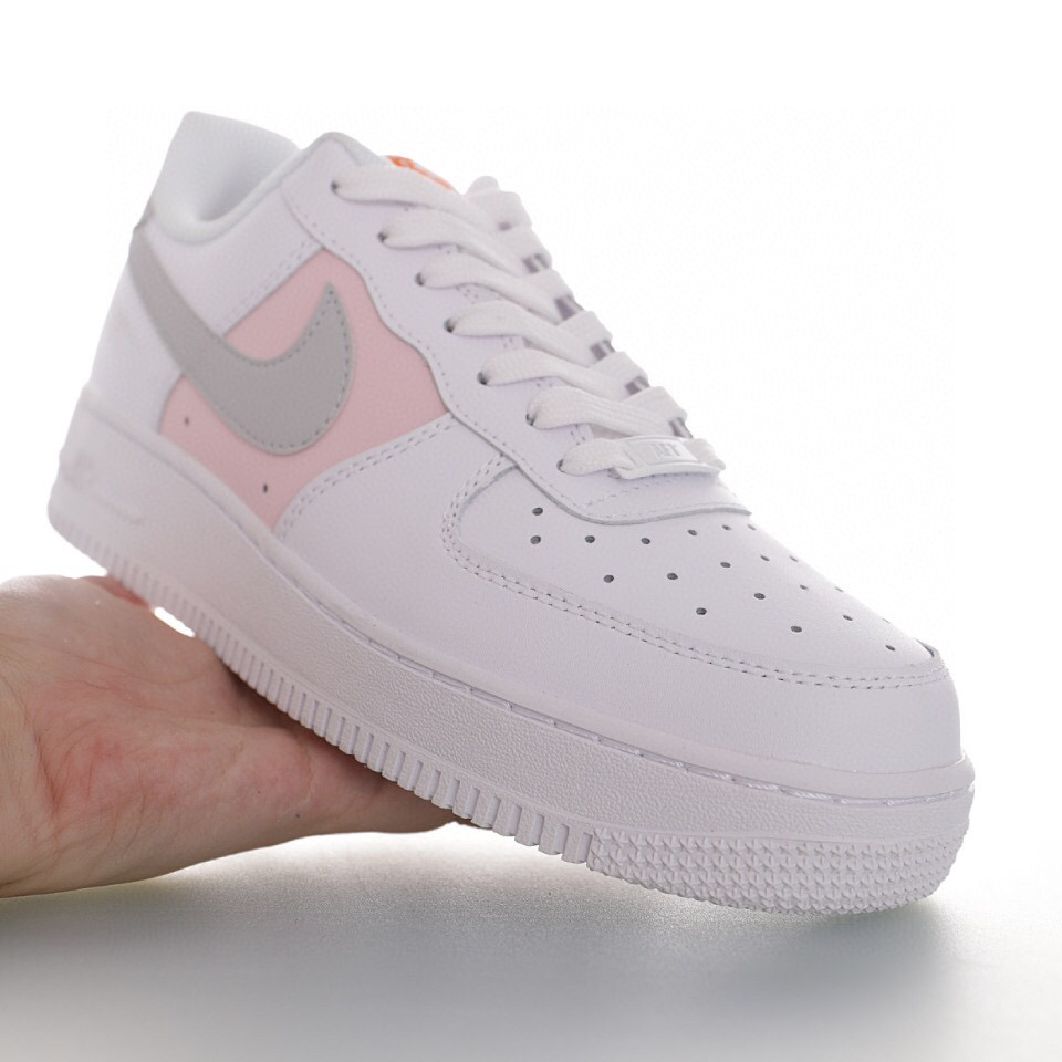 nike air force 1 - Blanco Gris Rosado