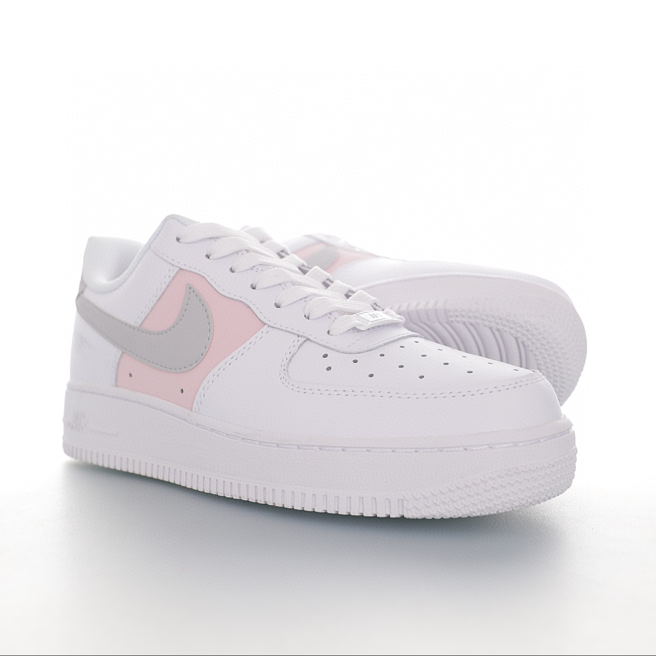 nike air force 1 - Blanco Gris Rosado