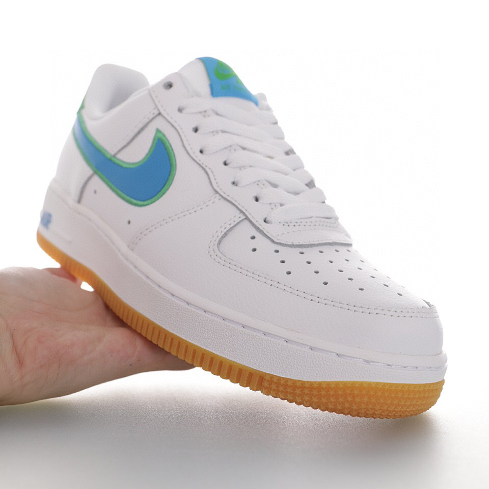 nike air force 1 - Blanco Celeste Verde