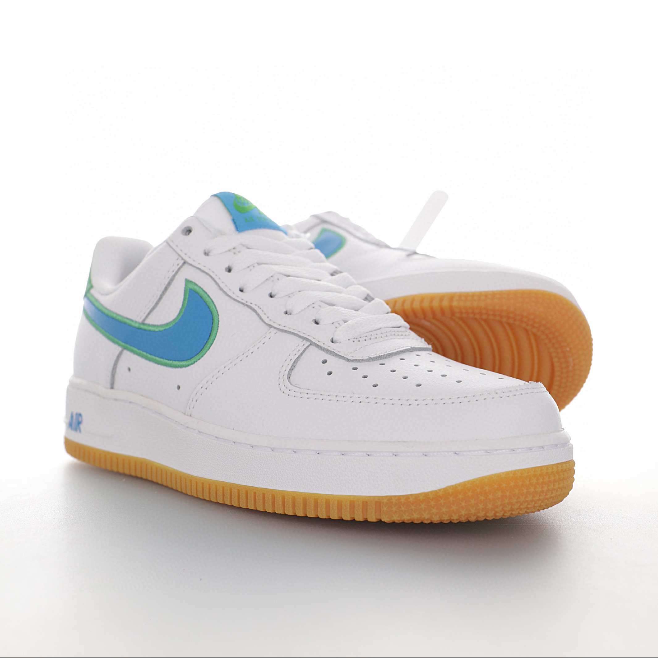 nike air force 1 - Blanco Celeste Verde