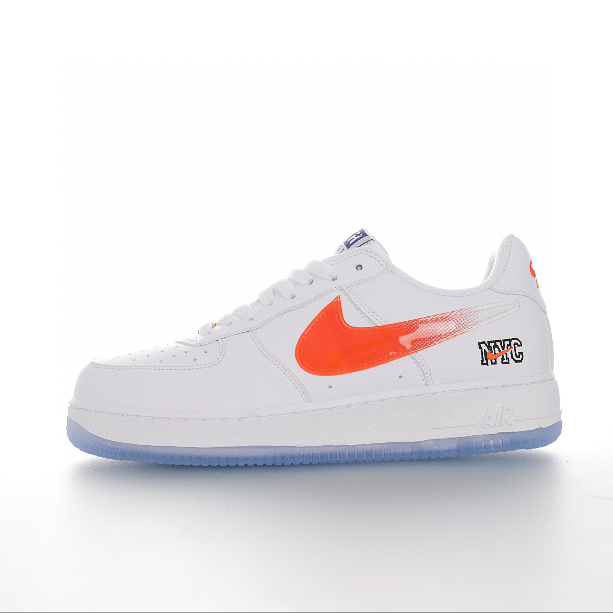 nike air force 1 - Blanco Naranjo Transparente