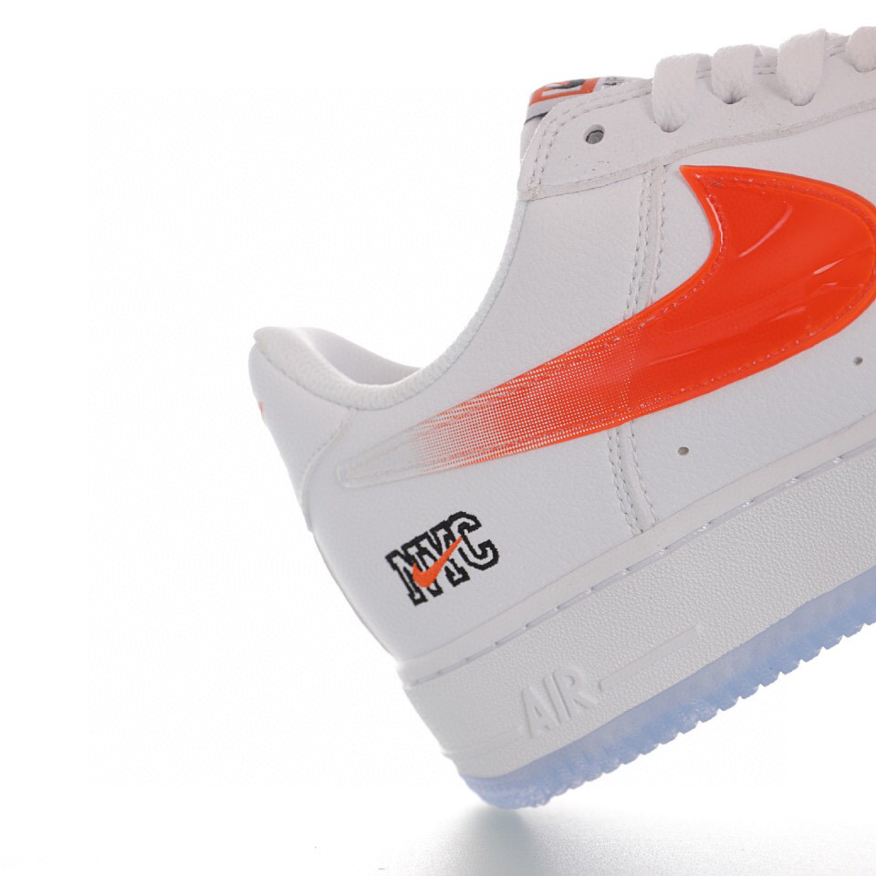 nike air force 1 - Blanco Naranjo Transparente