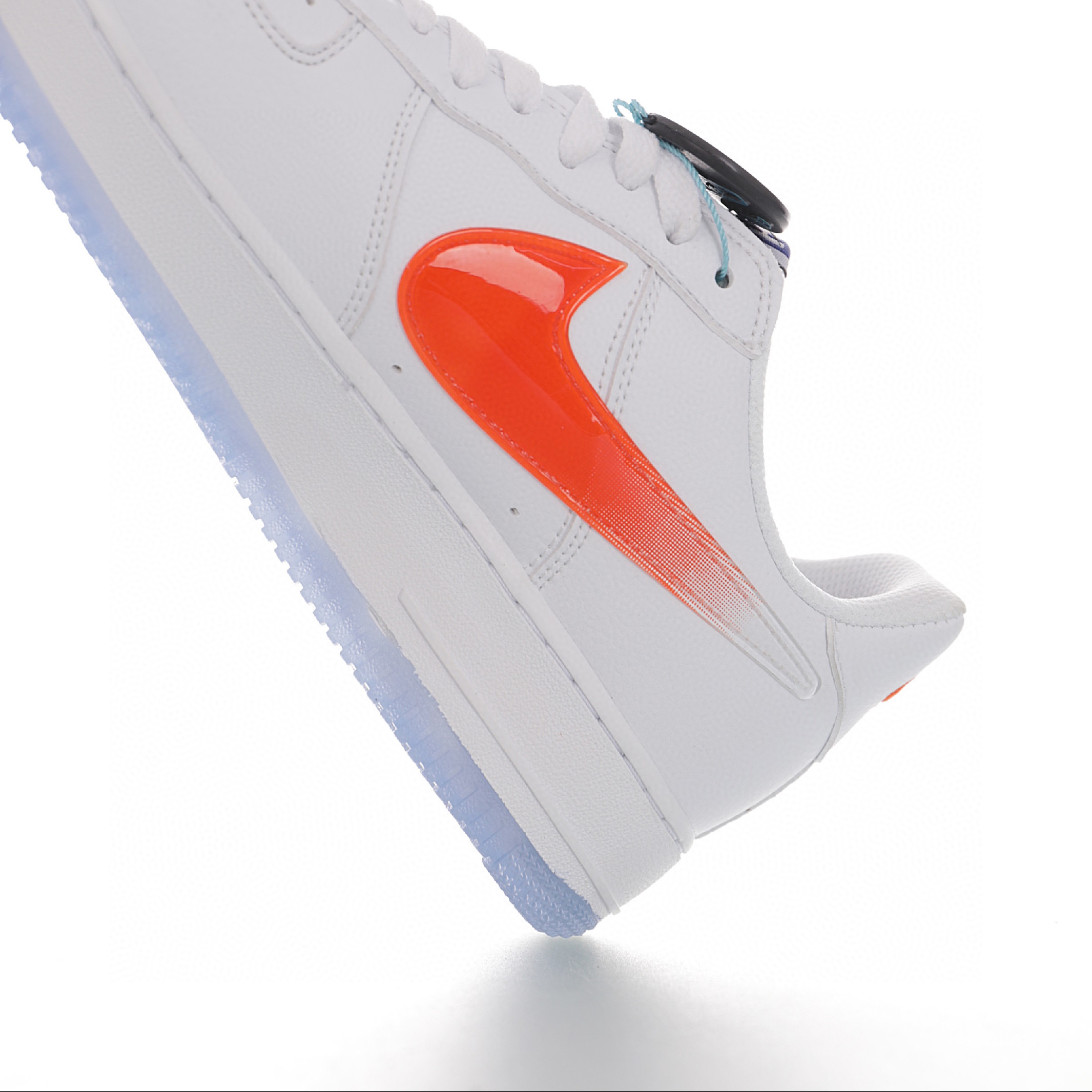 nike air force 1 - Blanco Naranjo Transparente