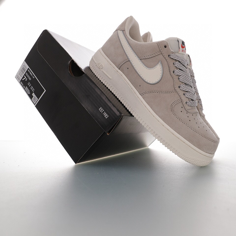 nike air force 1 - Gris Blanco