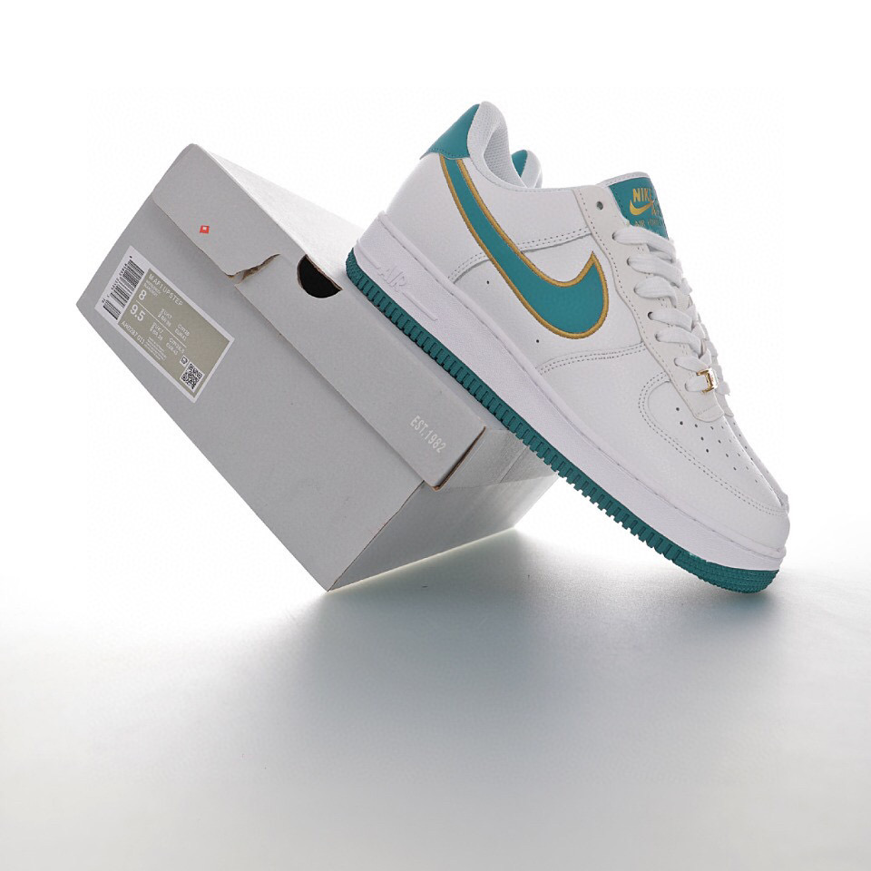 nike air force 1 - Verde Dorado Blanco