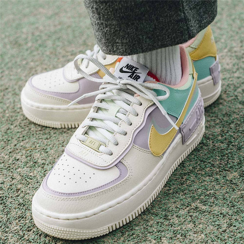 nike air force 1 - Rosado Amarillo Menta Blanco