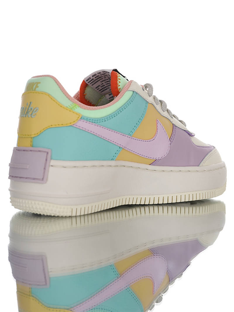 nike air force 1 - Rosado Amarillo Menta Blanco