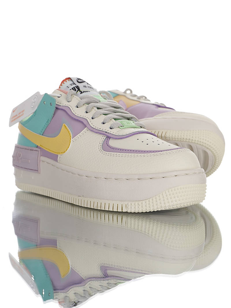 nike air force 1 - Rosado Amarillo Menta Blanco