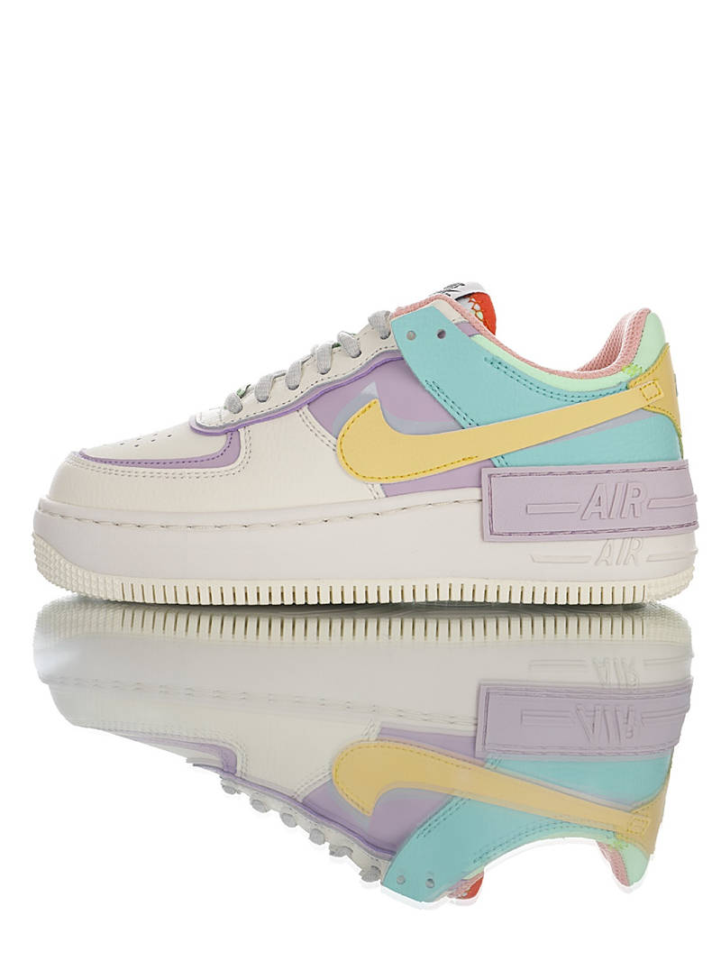 nike air force 1 - Rosado Amarillo Menta Blanco