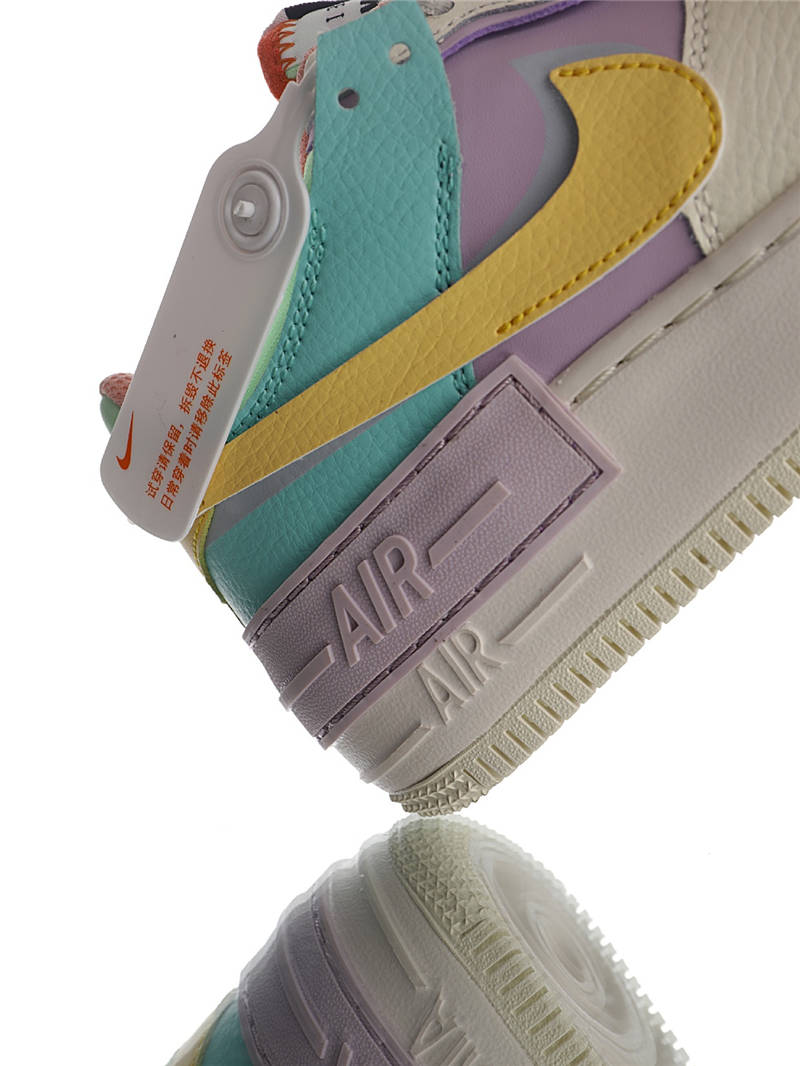 nike air force 1 - Rosado Amarillo Menta Blanco