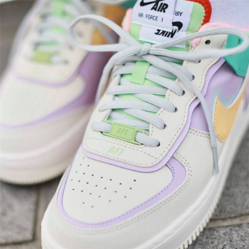 nike air force 1 - Rosado Amarillo Menta Blanco