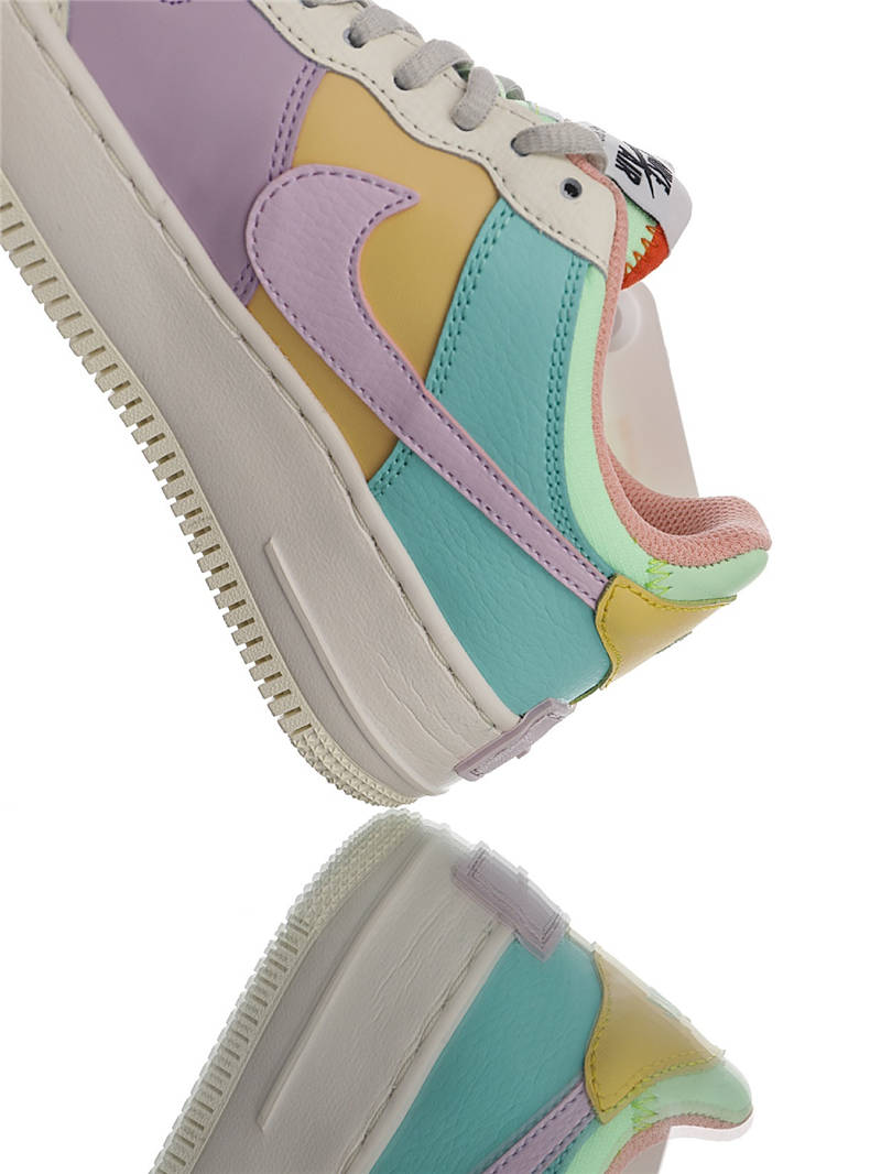 nike air force 1 - Rosado Amarillo Menta Blanco