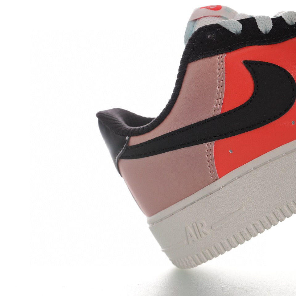 nike air force 1 - Negro Naranjo Rosado Blanco