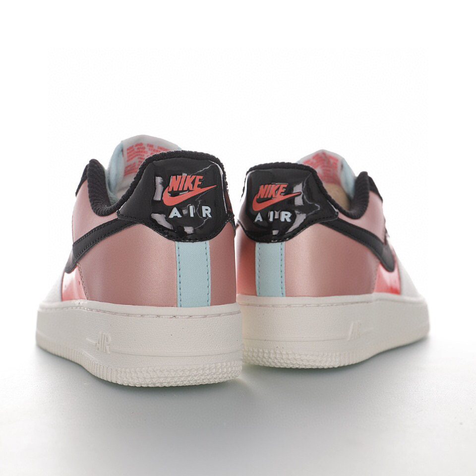 nike air force 1 - Negro Naranjo Rosado Blanco