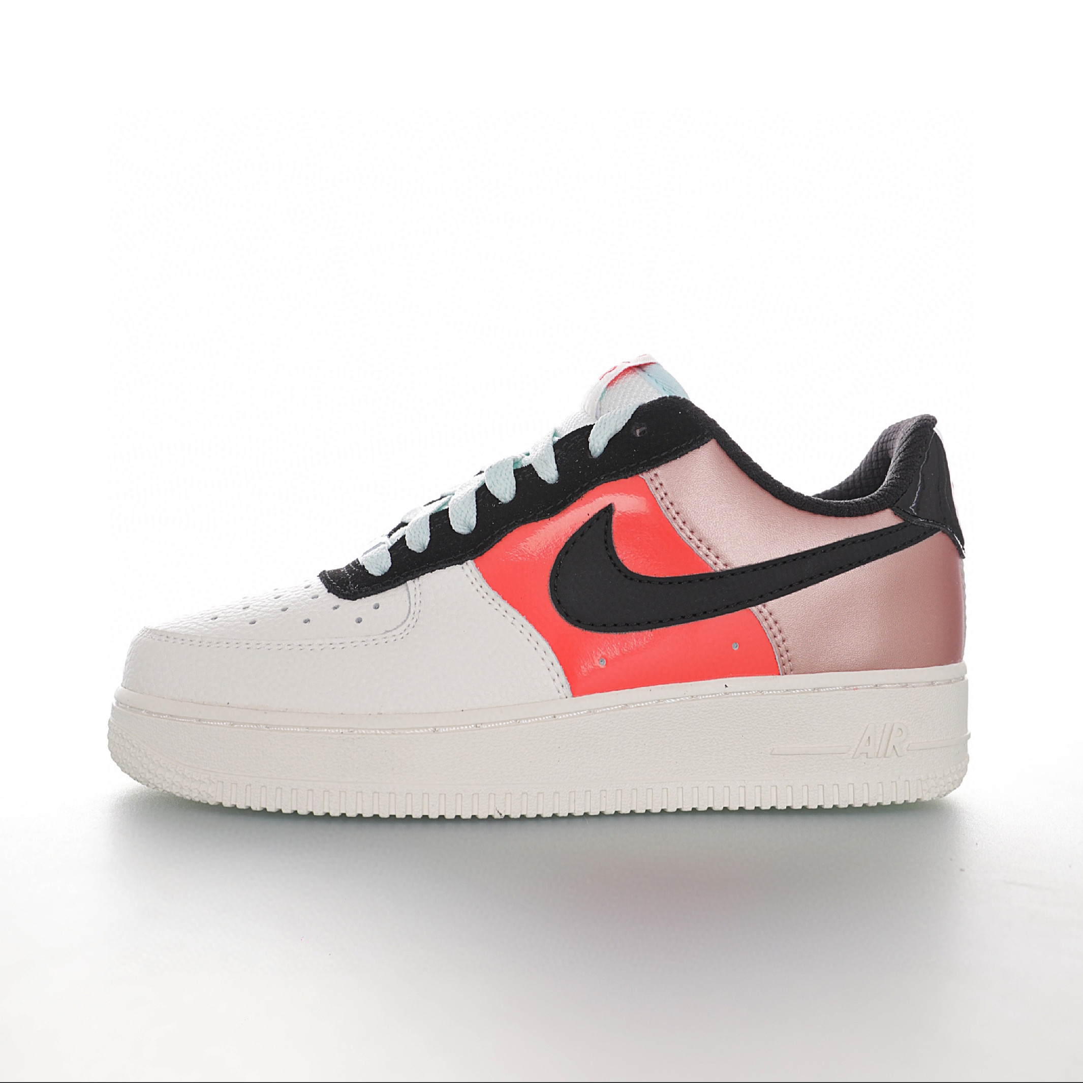 nike air force 1 - Negro Naranjo Rosado Blanco