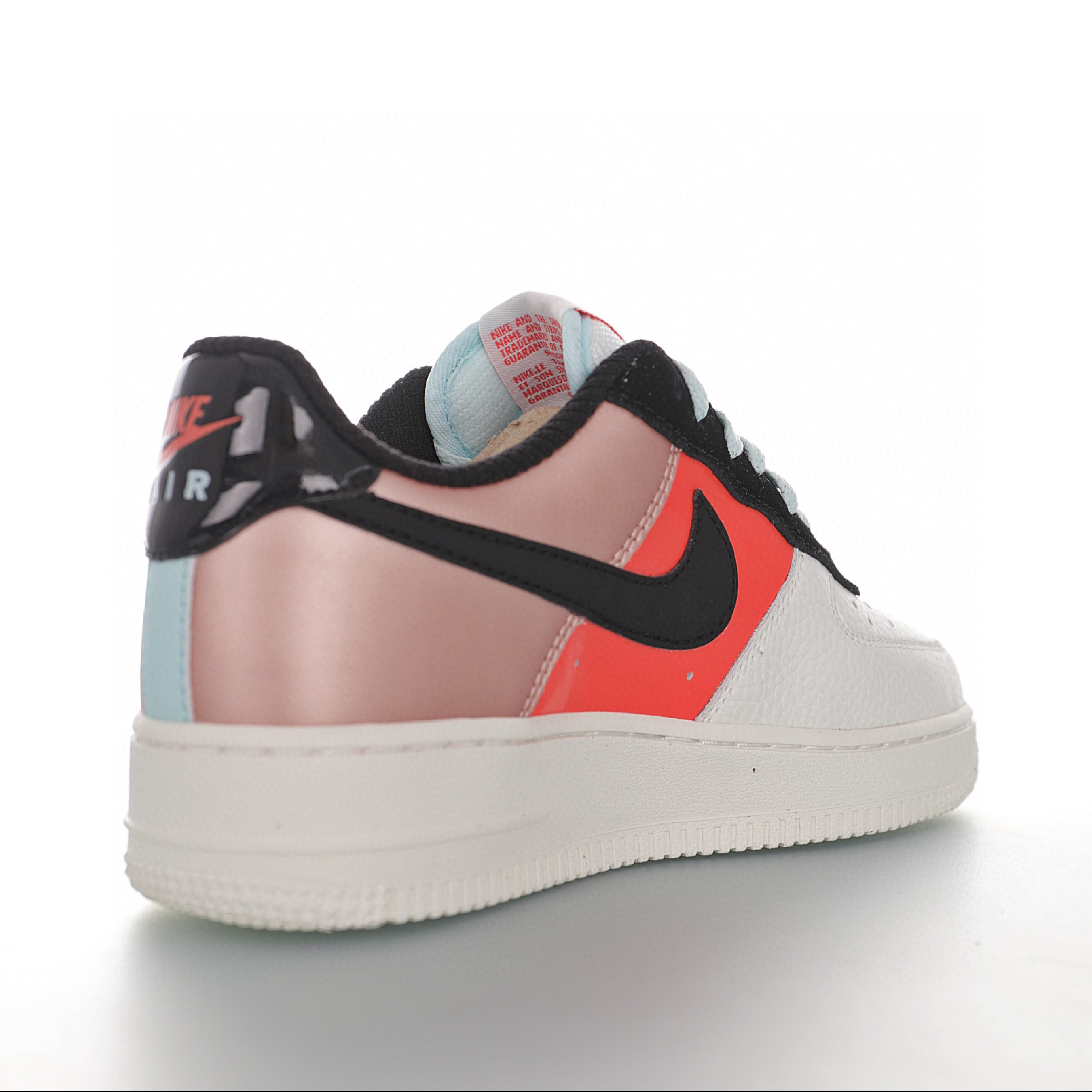 nike air force 1 - Negro Naranjo Rosado Blanco