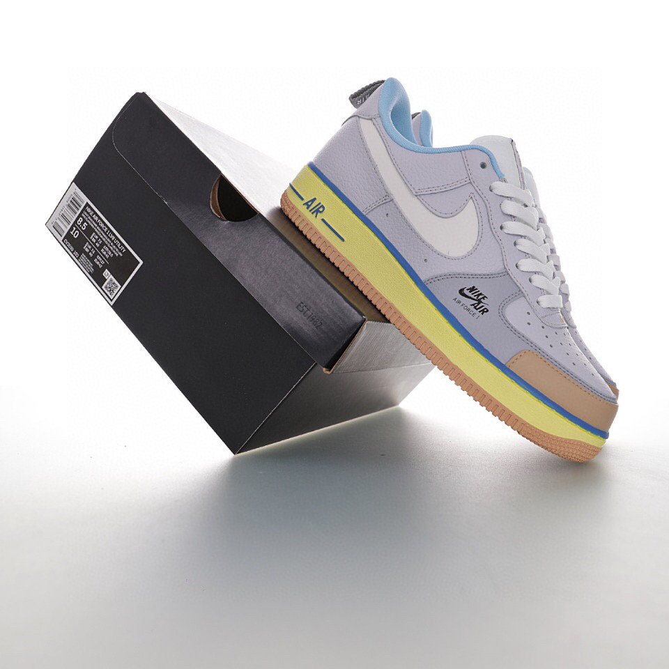 nike air force 1 - Morado Cafe Amarillo Celeste