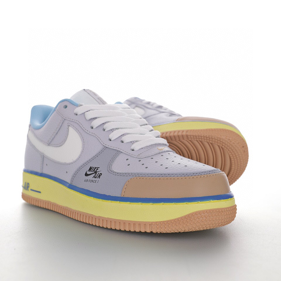 nike air force 1 - Morado Cafe Amarillo Celeste