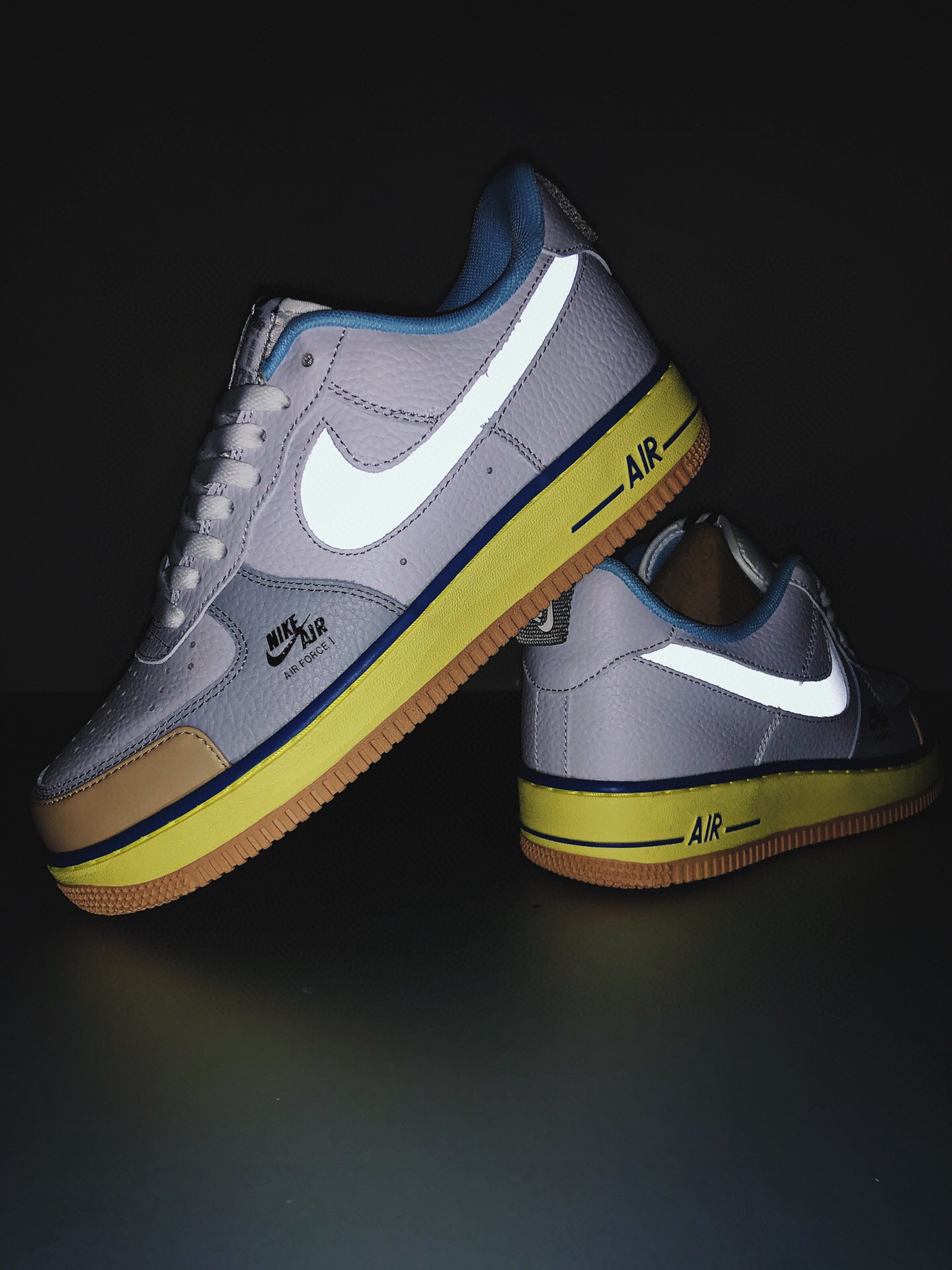 nike air force 1 - Morado Cafe Amarillo Celeste