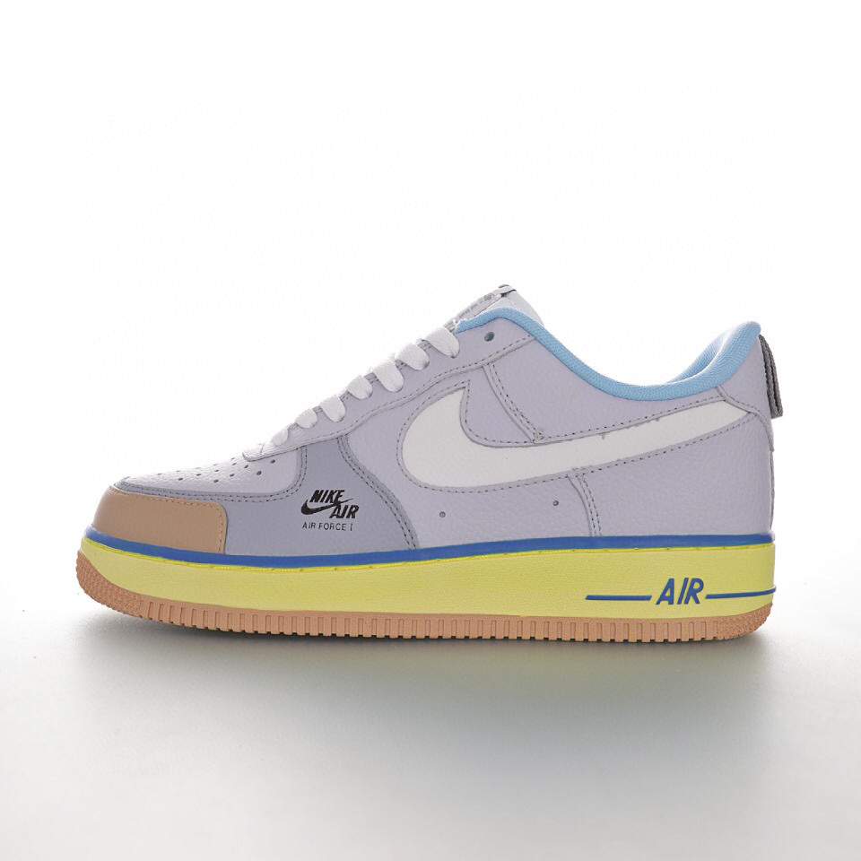 nike air force 1 - Morado Cafe Amarillo Celeste