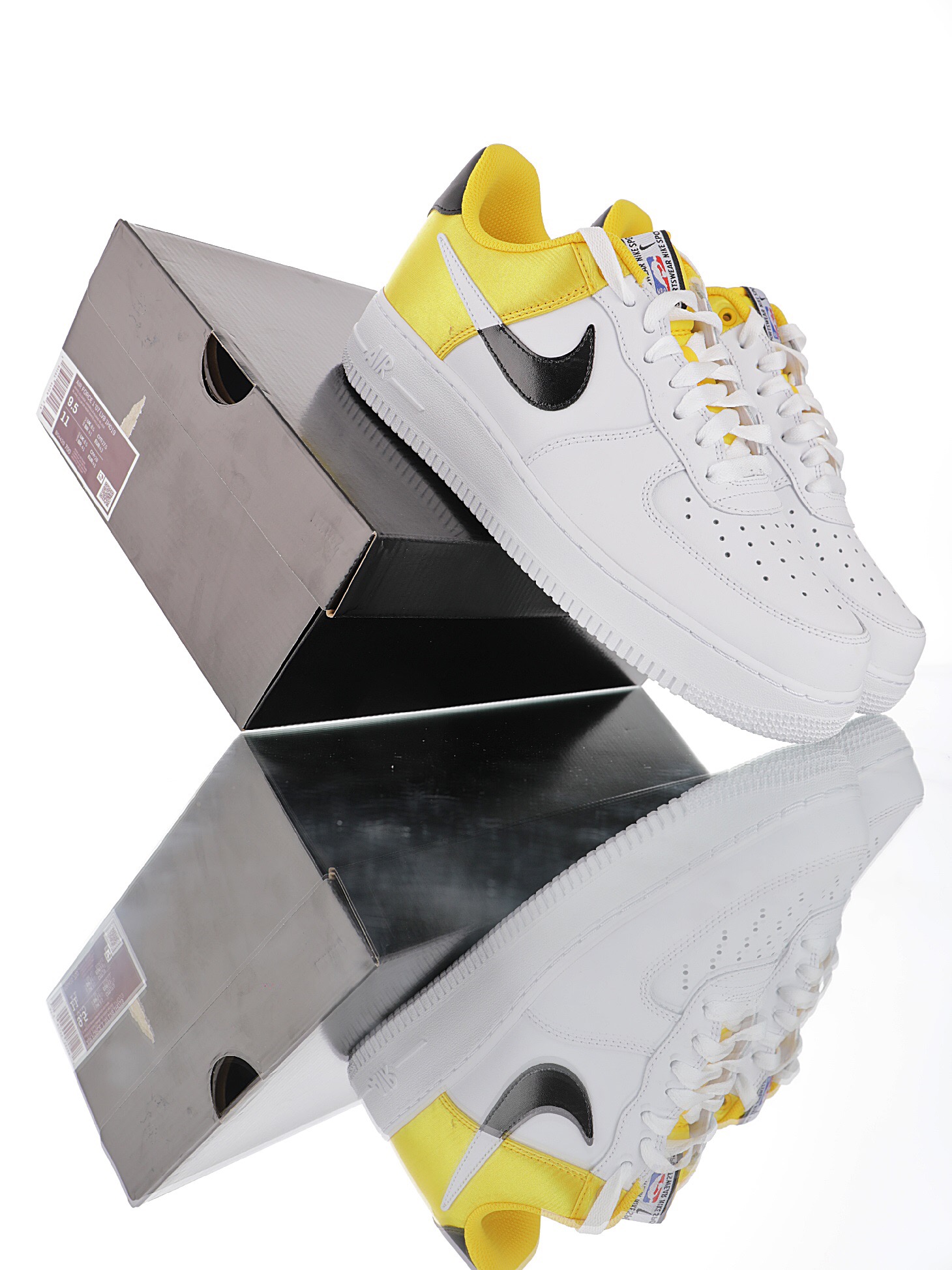 nike air force 1 - Amarillo Blanco Negro