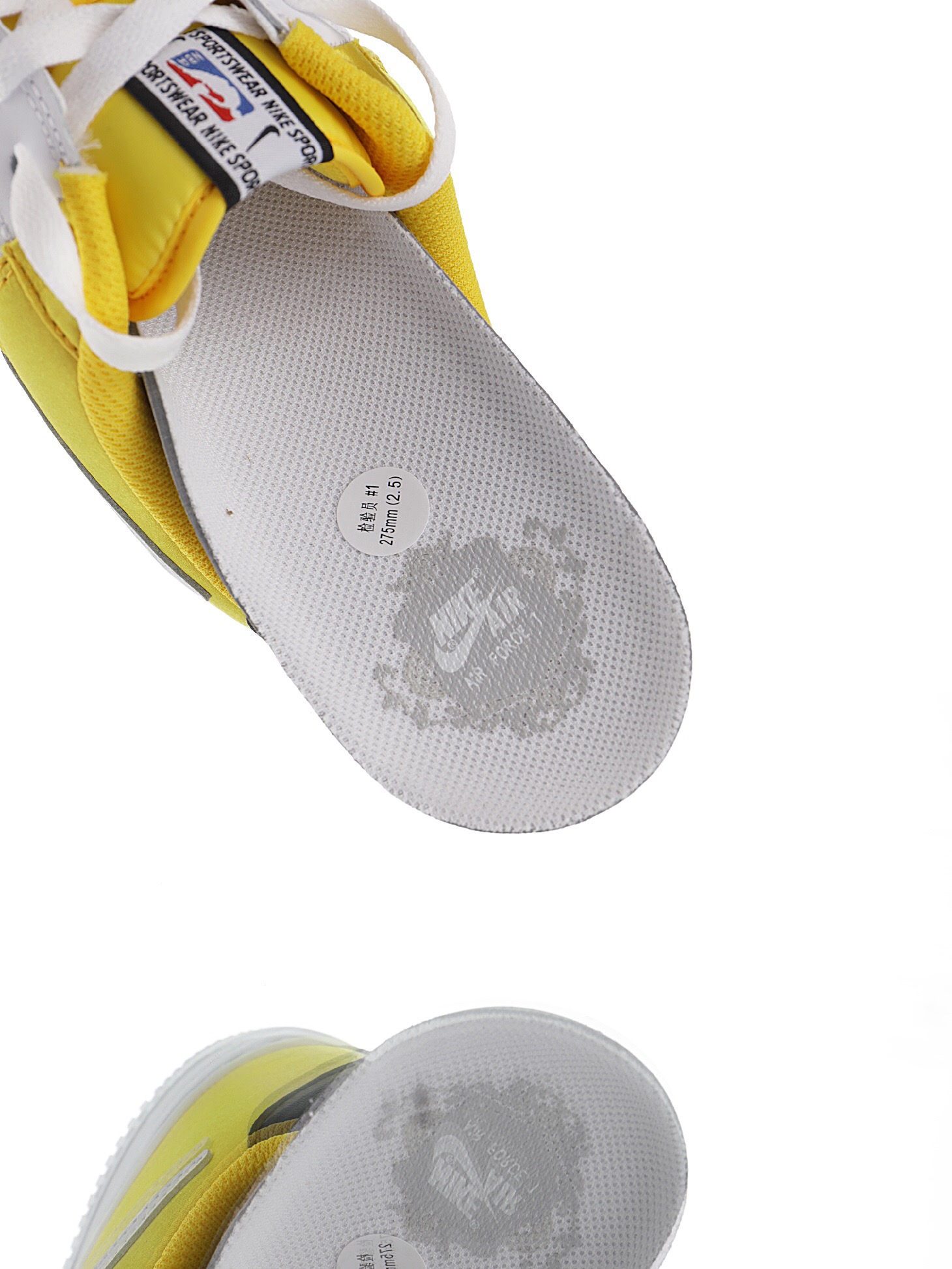 nike air force 1 - Amarillo Blanco Negro