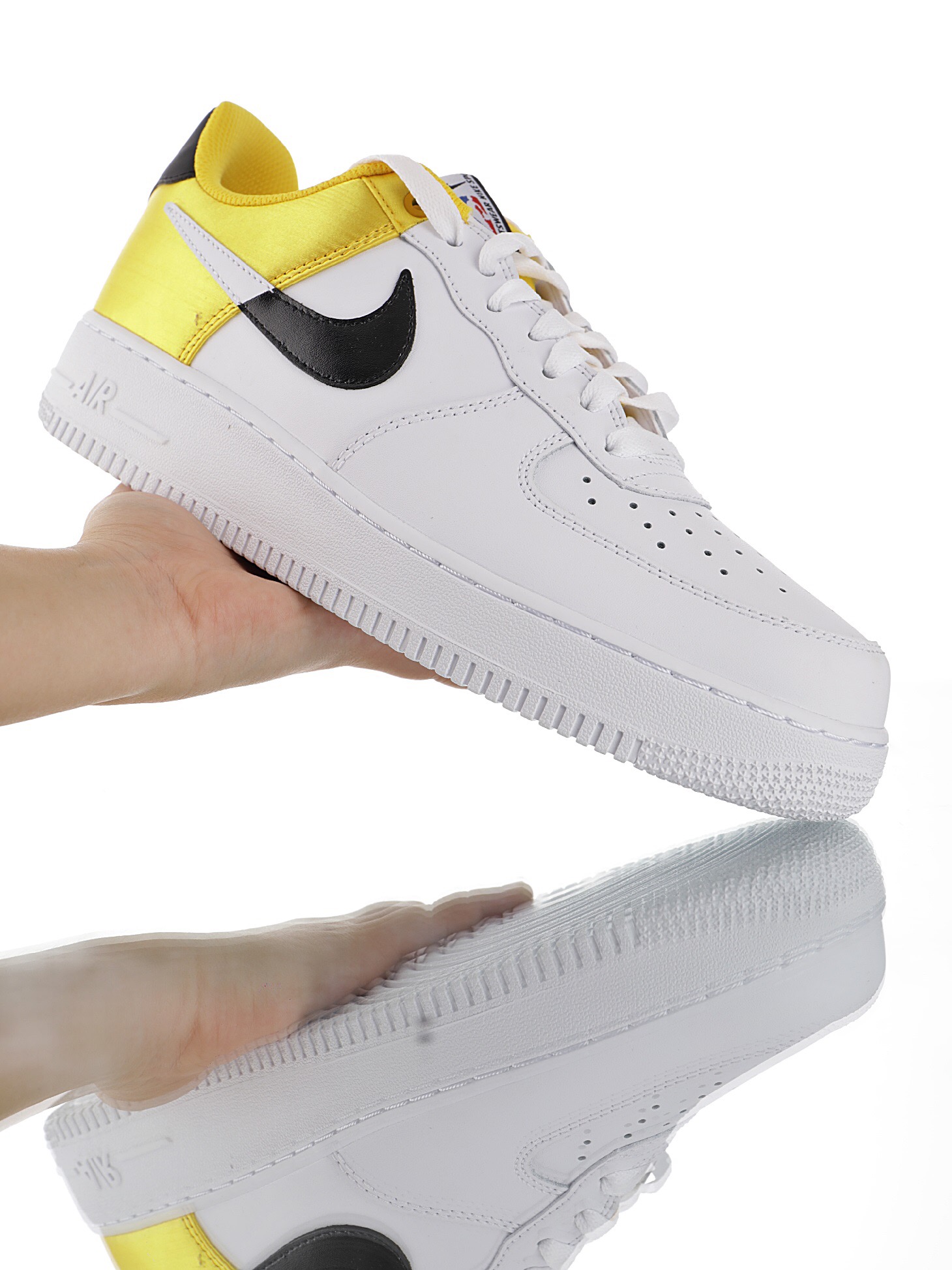 nike air force 1 - Amarillo Blanco Negro