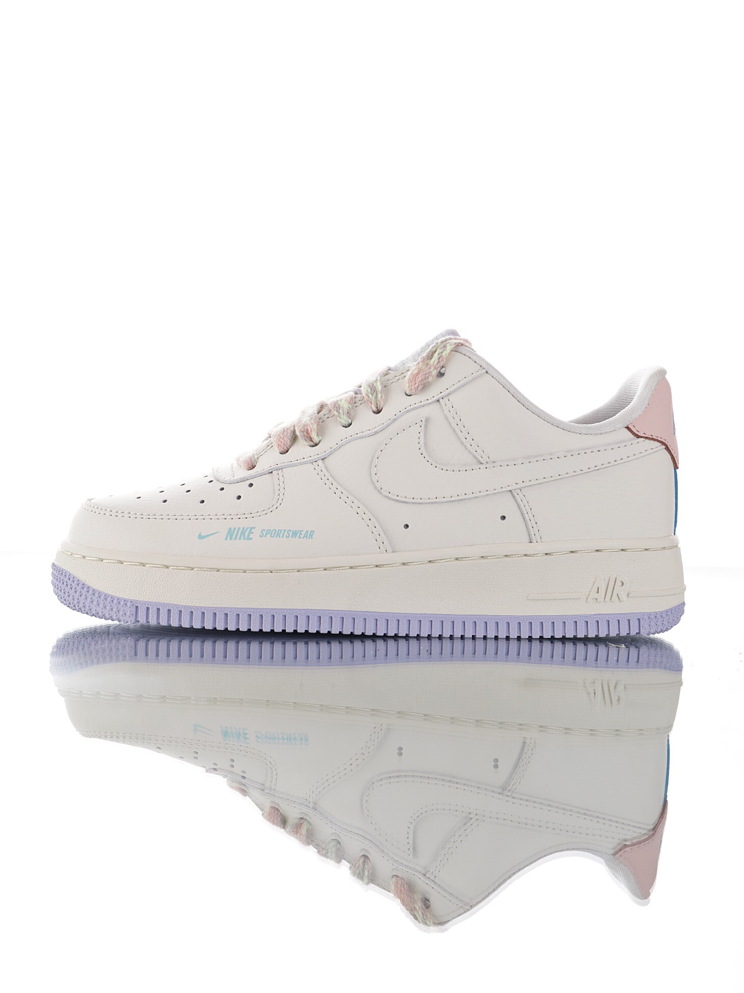 nike air force 1 - Blanco Rosado Morado