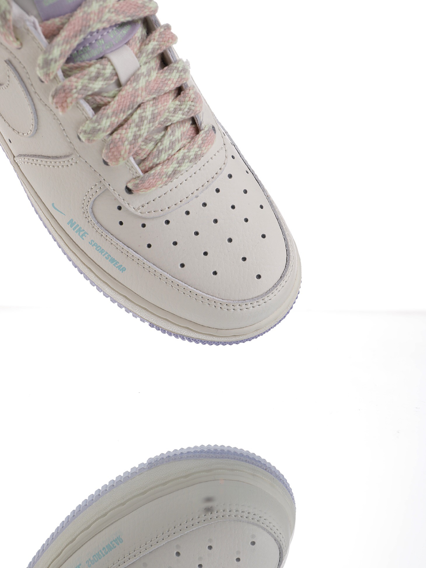 nike air force 1 - Blanco Rosado Morado
