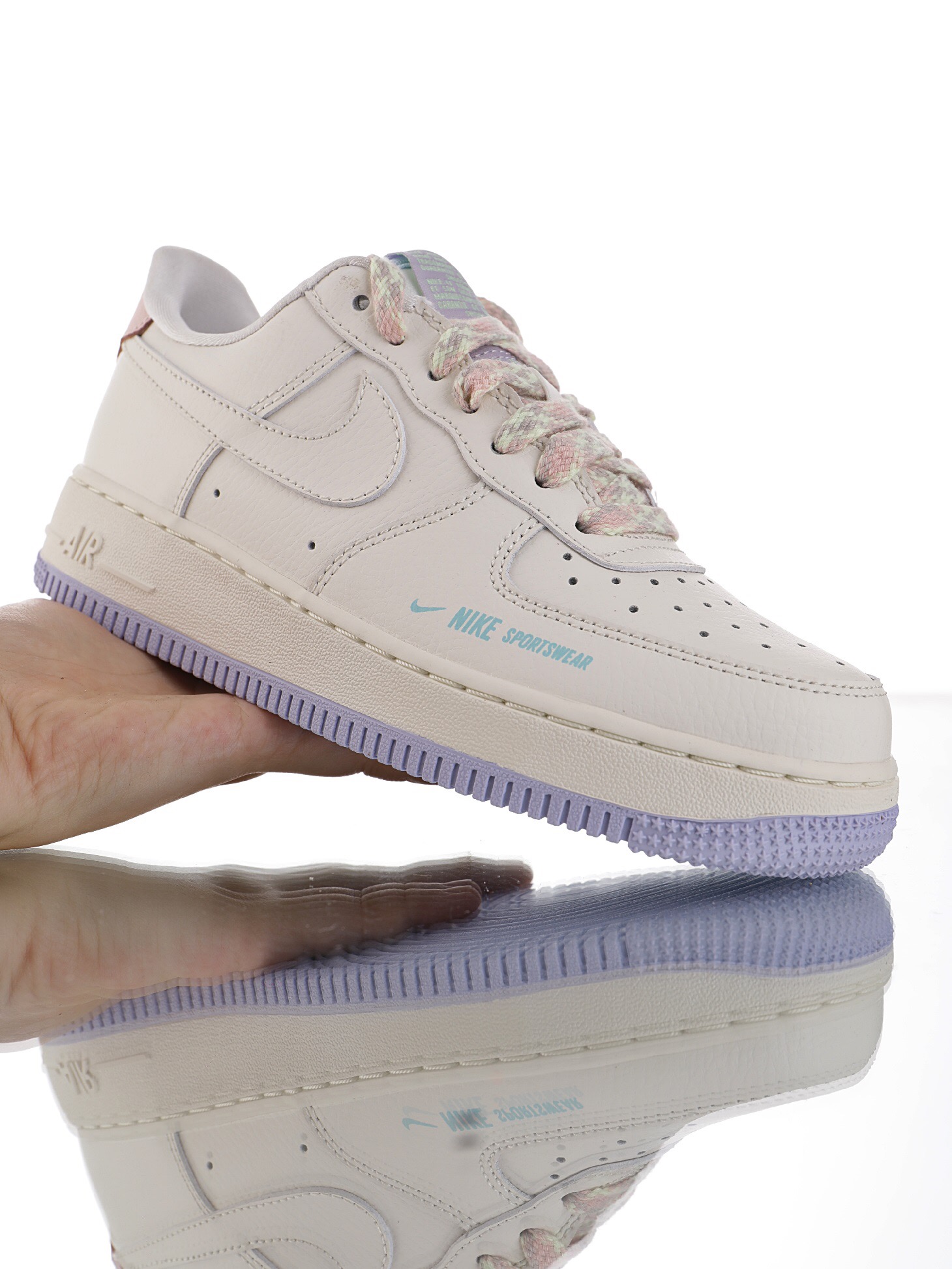 nike air force 1 - Blanco Rosado Morado