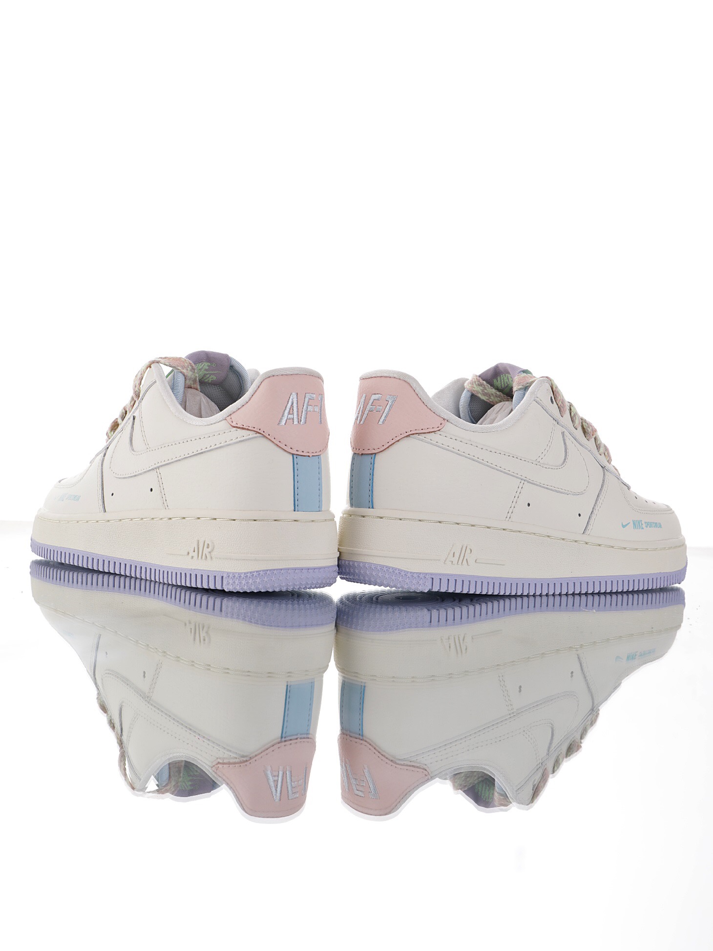nike air force 1 - Blanco Rosado Morado