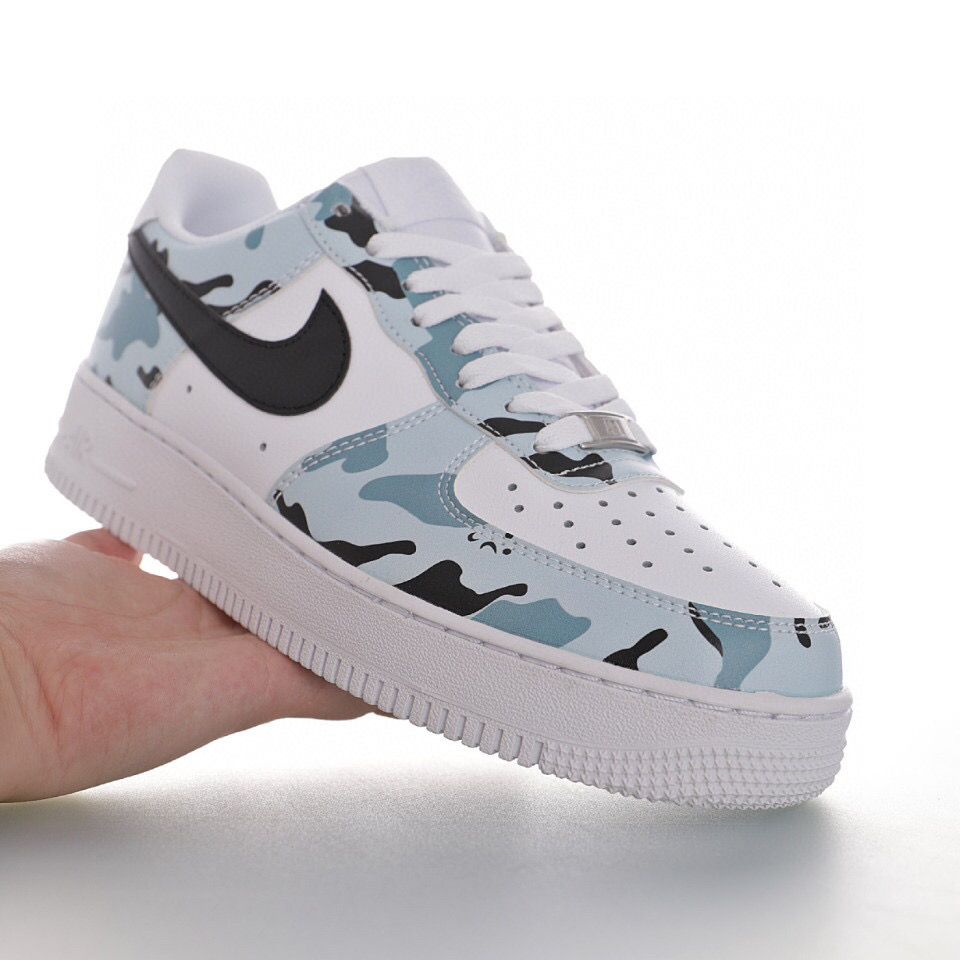 nike air force 1 - Celeste Negro Blanco