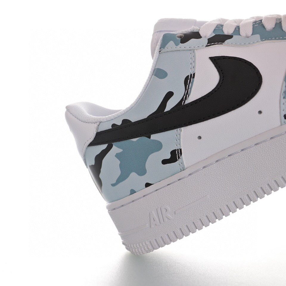 nike air force 1 - Celeste Negro Blanco