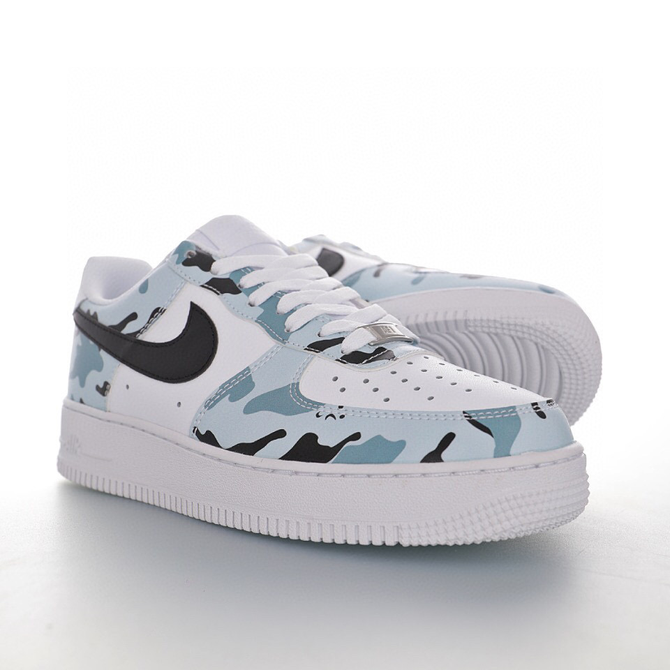nike air force 1 - Celeste Negro Blanco