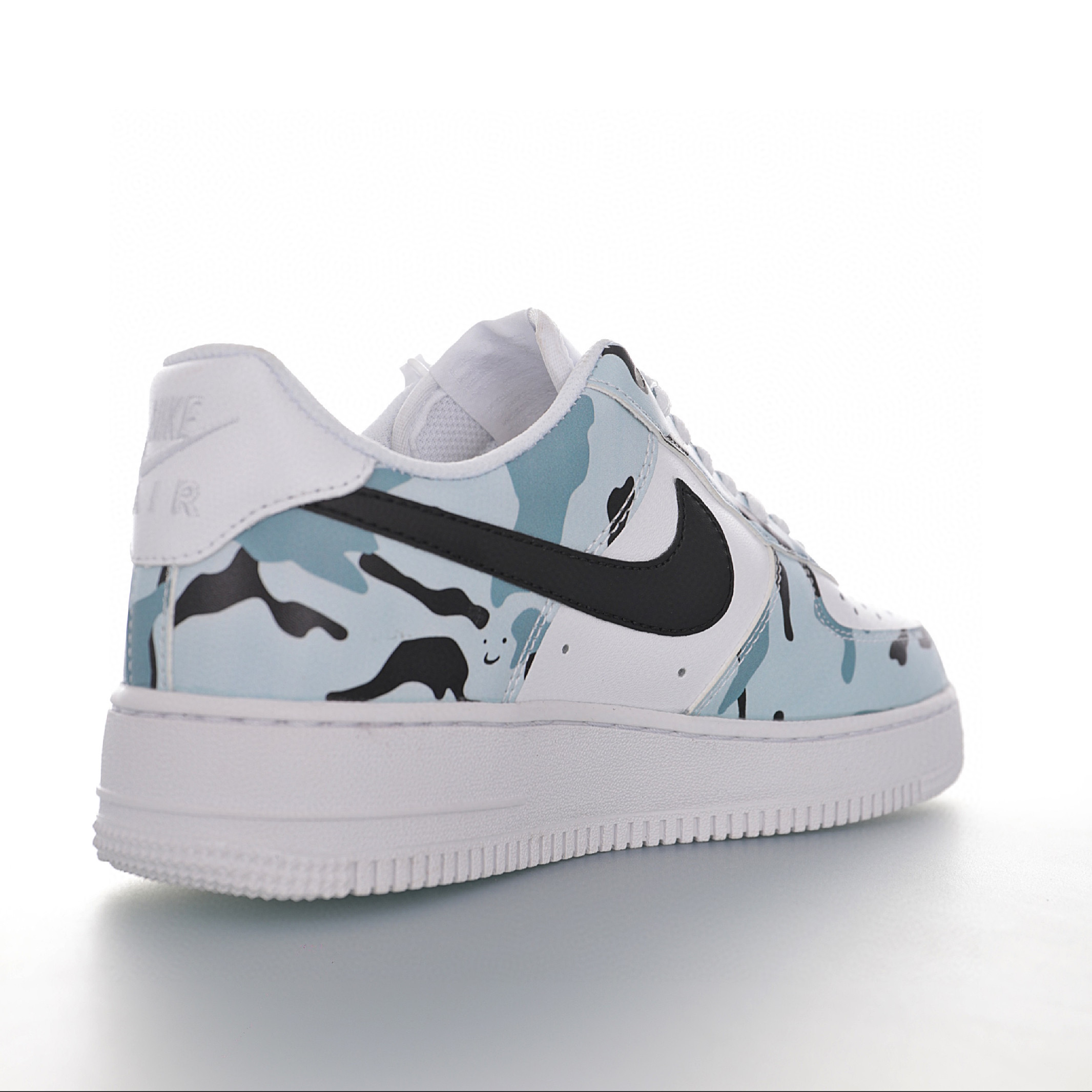 nike air force 1 - Celeste Negro Blanco
