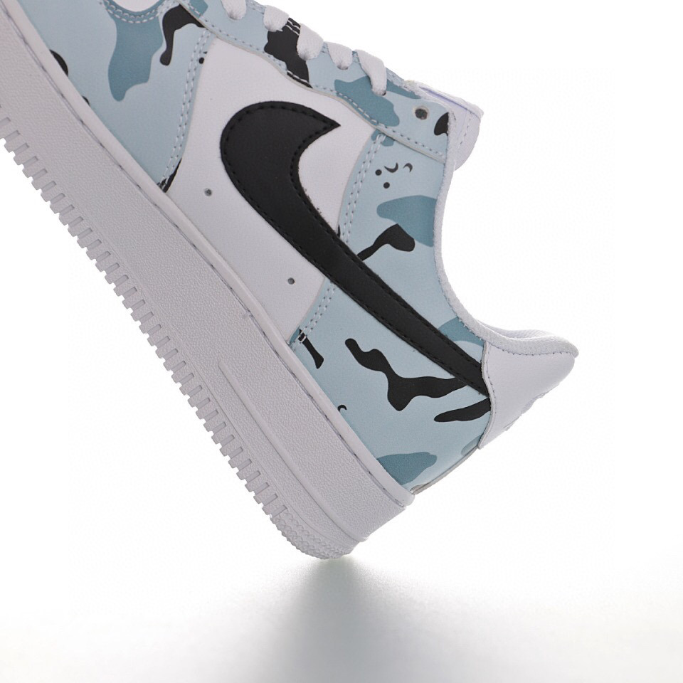 nike air force 1 - Celeste Negro Blanco